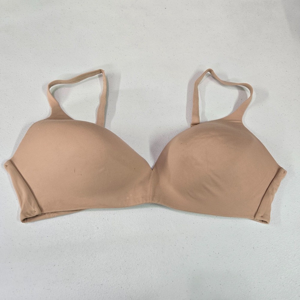 Victoria's Secret Women Bra 38DD Beige Ipex Lined Wireless Adjusatebl Straps